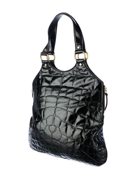 yves saint laurent tasche leopard|Tribute patent leather handbag Yves Saint Laurent Black in .